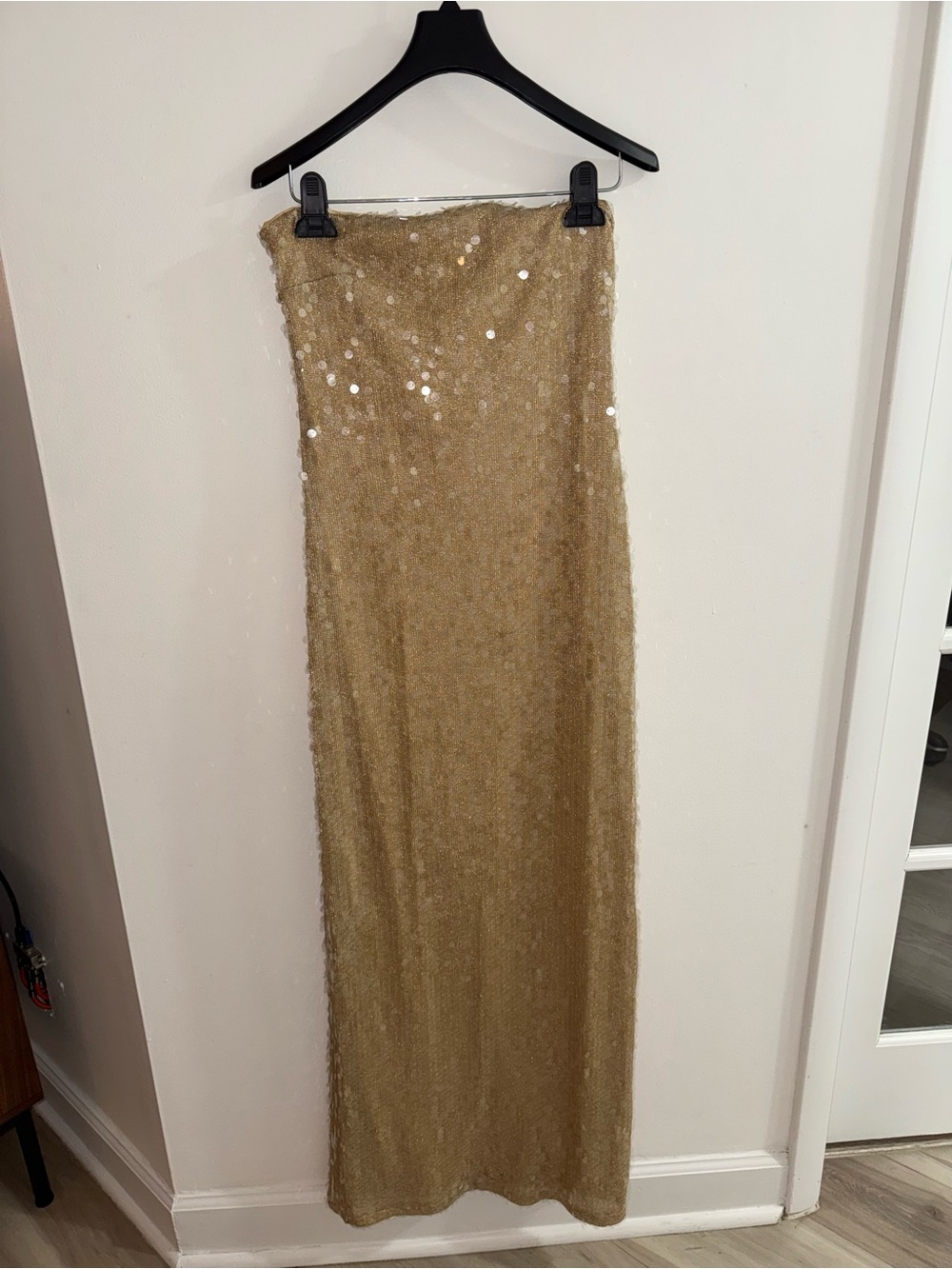 Gold Sequin Maxi Dress
